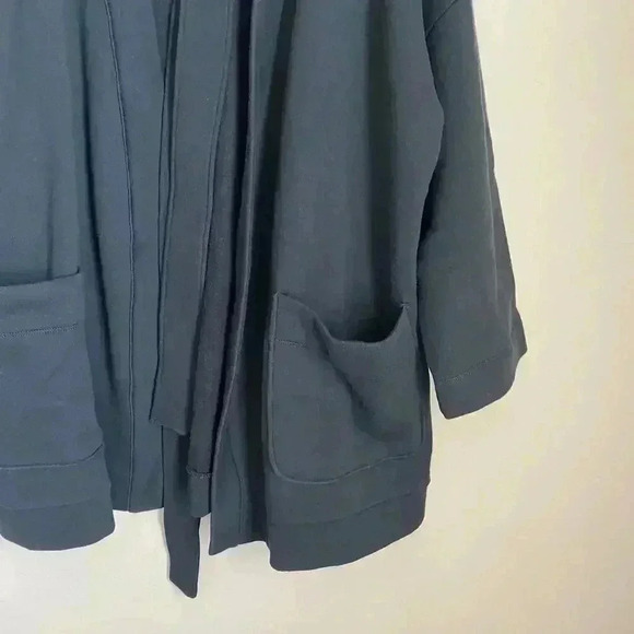 Madewell MWL Betterterry Wrap Sweatshirt Jacket Black Size Medium - Picture 5 of 14
